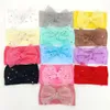 Mode Kant Bow Baby Meisje Hoofdband Zachte Elastische Nylon Pasgeboren Haarbanden Kind Zuigeling Headwraps Spring DIY Accessoires