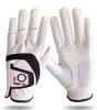 5 шт. Премиум Cabretta Leather Golf Gloves Мужчины левая правая ручка с устойчивой к износ