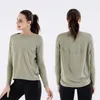 Women Clothing Tops Tees T-Shirts Yoga Clothes Back In Action Long-sleeved T-shirt Autumn Plus Size Loose Slimming Top Women girls joggers running