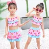 Split twee stukken baby meisjes badpakken meisje badpak kinderen bikini set kinderen badmode kostuums met rok