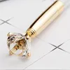 Stor karat diamant kristall penn pärla bollpoint ring rosa silver bröllop metall rullar svart rosegold kontor vit f1a1 pennor