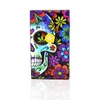 Cool Colorful Plastic Portable Tobacco Cigarette Case Holder Skull Pattern Storage Auto Open Flip Cover Box Innovative Protective Shell Smoking DHL Free