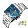 Relojes de pulsera Oulm Big Dial Watch Hombres Masculino Oro Muñeca Cuadrado Dorado Cronógrafo Relojes Relogio Masculino 2021285W