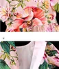 summer Family Matching Outfits Parent-child dress mother daughter flower printed short sleeve princess dresses girl floral holiday travel clothes S1103