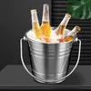 Isbockar och kylare Rostfritt stål Bar Bucket Champagne Öl Vin Spit Barrel Container KTV Club Supplies