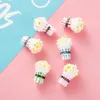 10st 3d Söt Popcorn Rainbow Resin Charms Snacks Pendants DIY Craft Fit For Bracelet Earring Keychain Smycken Hitta handgjorda