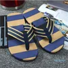 selling fashion men summer stripe flip flops shoes sandals male slipper flipflops eva mixed colors flat with shoes 2022
