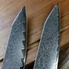 Camping kuchnia na zewnątrz DIY damasceński VG10 stalowy szef kuchni owoce sashimi nóż Santoku pusty ostry tasak do mięsa