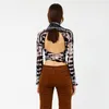 Patchwork Patchwork Black Mesh Spring Summer Tops Femmes Sexy Sexy Backless T-shirt Fashion Vintage Stretch Tees 210518