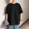 Svart Vit Loose Oversized Summer T Shirt Mäns Rock Skateboard Hip Hop T-shirt Kortärmad Streetwear Tops Tees Tshirt 210706