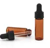 Ny Arriveal 4ml röd-Amber Glass Dropper Bottle Top Quality Essential Olje Display Flaskor Små serum Parfym Prov Testflaskor