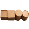 Tea Coffee Cup Pad Square Round Drinking Cup Mat Placemats Decor Home Table Heat Resistant Wood Coasters