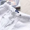 1999 Primavera verão homens moda marca estilo chinês algodão linho calças soltas macho casual simples fino branco calças retas calças 211112