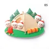 クリスマスの装飾パーソナライズされたキャンプテント飾りの木の装飾樹脂クリスマスホーム休日の家族
