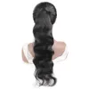 Onda del cuerpo Largo ondulado Wrap Around Clip en extensión de cabello de cola de caballo Remy brasileño 100% cabello humano Color natural cola de caballo resistente al calor