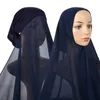 Halsdukar est underscarf omedelbar chiffong hijab jersey motorhuv huvudduk lång sjal halsduk kvinnor 1pc detaljhandel4250140