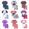 Cartoon Girls Pijamas Summer Sleepwear Cotton Shorts Children's Clothing for Boys Sets Toddle Pijama 210413