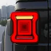 2 PCS Car Car Tail Lights أجزاء لجيب Wrangler 2008-2021 المصباح الخلفي المصباح الخلفي إشارة عكس وقوف السيارات الإضاءة