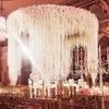 DIY Wedding Artificial Wisteria Flower Hanging Rattan Bride Flowers Garland For Home Garden Hotel Decoration