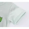 Летние детские комплекты одежды малыша костюм детский мальчик крокодил печатает одежду детская футболка + шорты 210429