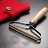 Removedor de pelusas Manual portátil para ropa, mango de madera, afeitadora de bolas de pelo, raspador, removedor de pelusas, cepillo de limpieza de ropa ZL0056