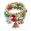 Girls Bracelet Jewelry Childrens Accessories Christmas Pendant Children Pearl Beaded 32C3