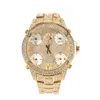 Goedkope designer herenhorloge, Vogue gouden luxe stijl horloges hiphop super cool leisure sport horloge