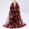 꽃 무늬 인쇄 Viscose 스카프 이슬람교 히 자브 꽃 스카프 가벼운 머리띠 여름 큰 크기 Pashmina 숙녀 머리 스카프 랩