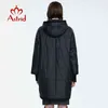 Astrid Winter Arrivée Down Veste Femmes Vêtements d'extérieur Haute Qualité Mi-Longueur Mode Slim Style Manteau d'hiver Femmes AM-2075 211221