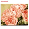 Målningar 5D DIY Diamond Painting Flower Mosaic Konst Nålverk Rosa Tulpan Röd Rose Bild Rhinestone Cross Stitch Broderi