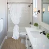 UFRIDAY witte kant douche gordijn bad voor badkamer waterdichte vormvrije polyester baden elegante woondecoratie 210915