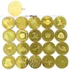 Tooth Fairy Coins Reward Party Favor Commémorative Golden Coin Collection Expérience Cadeau pour dents perdues Enfants avec étui en plastique