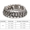 Link, Chain 17/20mm Vintage Texture Bracelet Massive Heavy Stainless Steel Mens Bracelets Metal Bangles Jewelry For Men