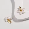 Dangle & Chandelier Natural Special-shaped Pure White Pearl Earrings For Women Exaggerated Design Jewelry Gold Special-shaped Earring Jewelry