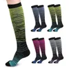 Unisexe Leg Support Stretch Compression Chaussettes Genou Haut / Long Gradient Chaussettes Sports de plein air Chaussettes longues 2 Taille 735 Z2