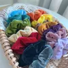 Girls Velvet Hair Scrunchies Headwear Elastic Rubber Hairband Women Hairs Rope Holder Accessories 20pcs