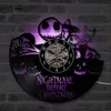 Novelty Silent Antique Style Wall Clock Hollow Design Nightmare vóór Kersthuis Decor Vinyl Record Art LED klokken