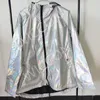 Women's autumn jacket Metallic Color Bomber Jacket Womens Outerwear Hooded Spring Femme Zip up Waterproof Raincoat 5 Colors 210914