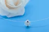 GIGAJEWE Moissanite Christmas Necklace 3 0ct 9 0mm VVS1 EF Color Pendent Round Cut Fish Line GMSN-008261v