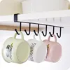 Punch-free Cabinets Storage Rack Bathroom Hook Cupboard Generic Hanging Tool Cup Spoon Holder Kitchen Organizer Accessories