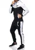 Мужские толстовки Scestsuits 2 части наборы напечатанные трексуиты мужчины толстовка с капюшоном спортивные пробежки брюки на молнии Sportwear костюм повседневная мужская одежда уличная одежда