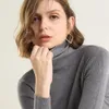 Vrouwen truien herfst winter tops koreaanse slanke vrouwen trui gebreide trui jumper effen kleur coltrui warme trekwijfel