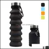 And & Outdoors Sile Squeezed Adjustable Collapsible Water Folding Sports Leak Proof Bottle Travel Hiking Cam Drink Bottles 1529 Z2 Drop Deli