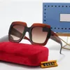2022 Nueva moda de lujo para hombres y mujeres Gafas de sol de diseñador de marca Gafas de sol de lujo cuadradas de gran tamaño Lente degradada Vintage 100% UV con caja