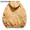 GONTHWID Stickerei Bär Fleece Sweatshirts Hoodies Streetwar Herren Harajuku Hip Hop Casual Pullover Mit Kapuze Mode Tops 210728