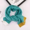 Autumn and winter warm Korean fashion matching color face scarf knitted scarf