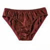 Underpants Männer Feste Farbe Seide sexy atmungsaktives bequemes Dreieck Briefmänner Thongs und G String Bikini Mini Sorts Dessous3330657