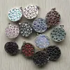 round ssorted moon cat Pattern Natural stone charms Crystal pendants for necklace accessories jewelry making