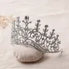 Gorgeous mousserande silverpläterad kristallbröllop Tiaras bröllop Diamante Pagant Crown Hairbands för brudhårsmycken Headpiece