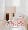 Çok fonksiyonlu LED Çalar Saatler 3D Stereo Slient Çalışma Sıcaklık Ekran Ev Dekorasyon Modern Tasarım Dijital Masa Duvar Saati